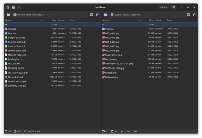 Main window in dark theme